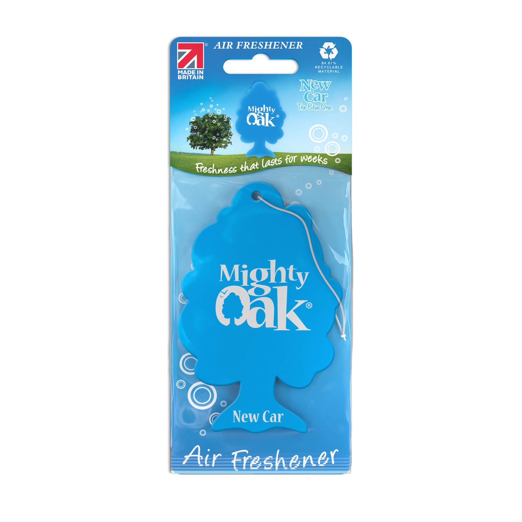 New Car Mighty Oak car air freshener packaging