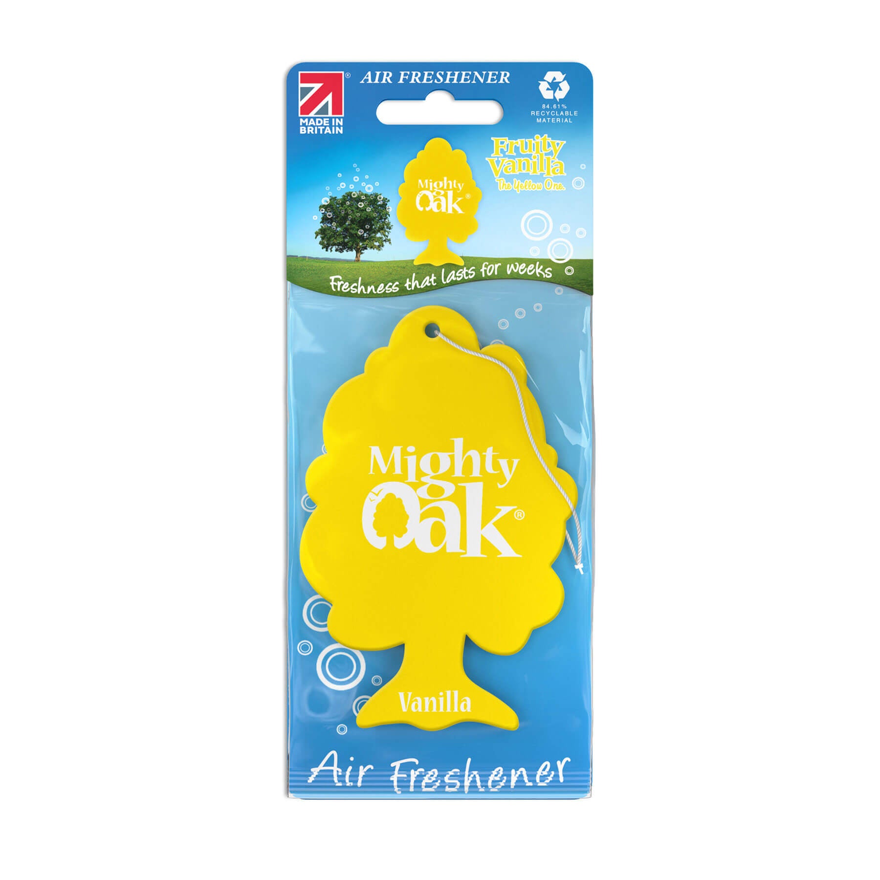 Vanilla Mighty Oak car air freshener packaging