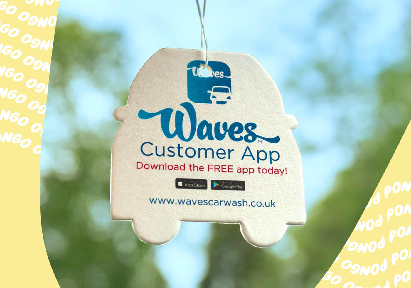 A custom air fresheners example product for Waves