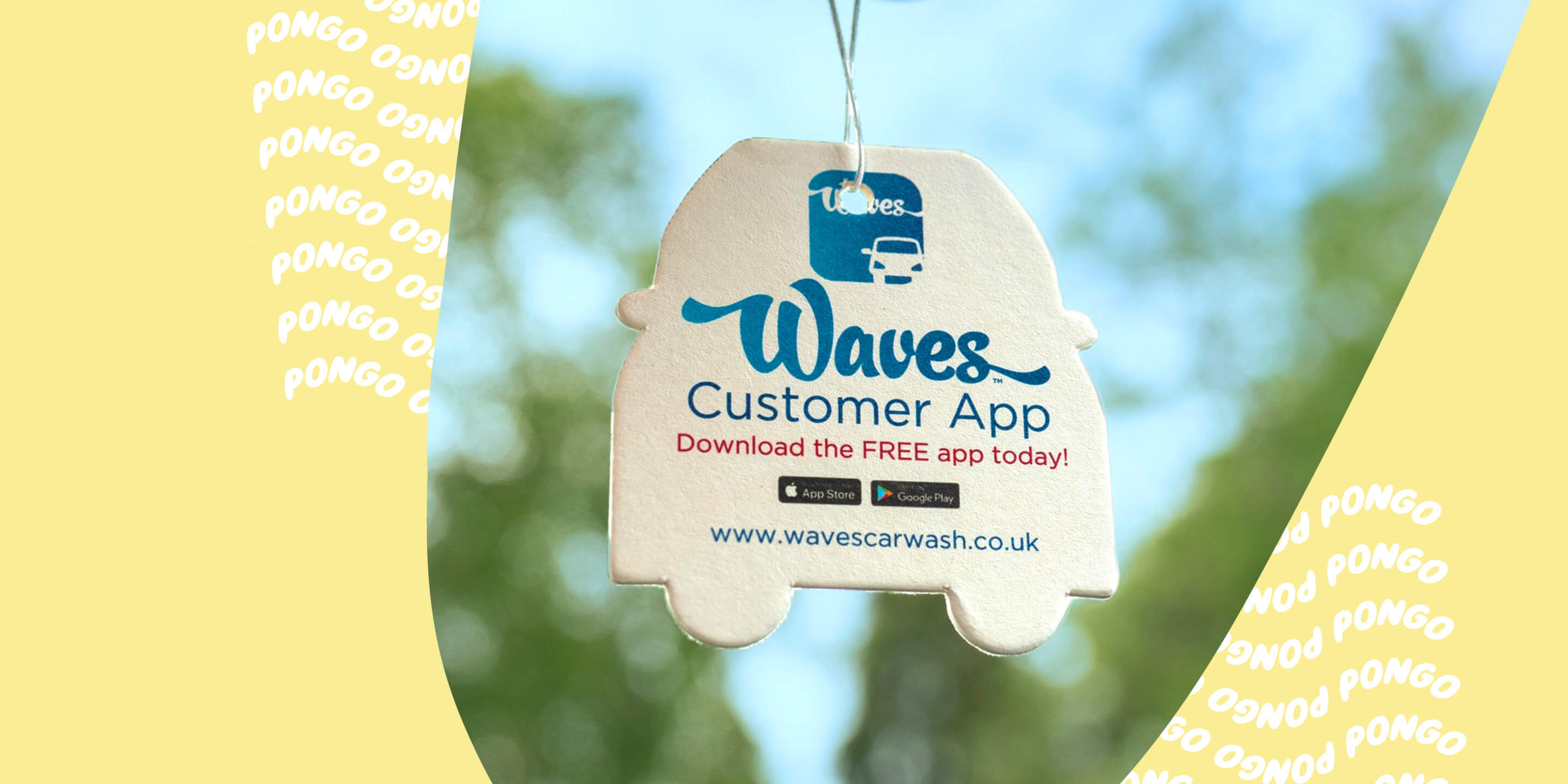 An example of bespoke air fresheners, for Waves